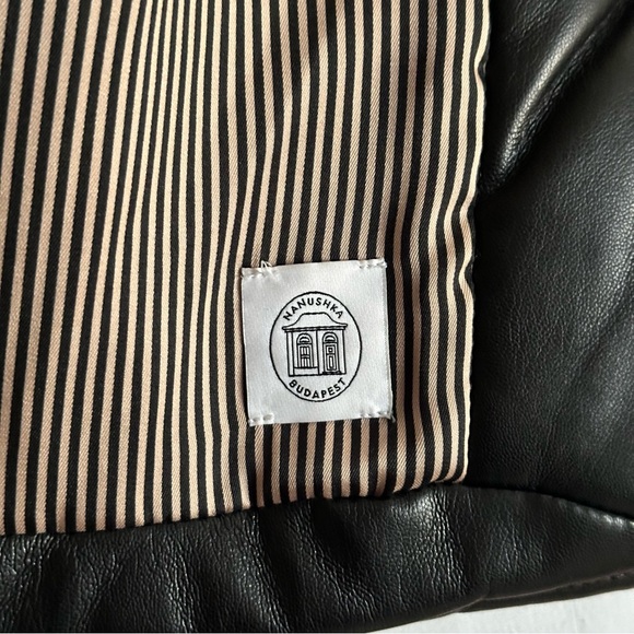 NANUSHKA Okobor™ Alt-Leather Puffer Jacket (padded vegan leather jacket) size S - Picture 9 of 10